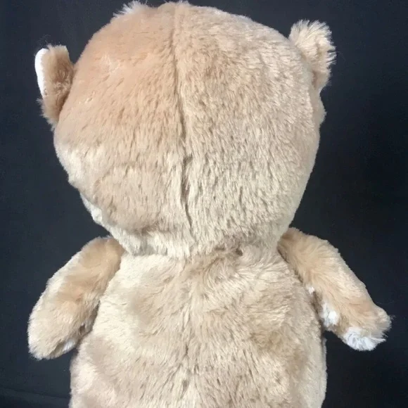 (SOLD) Annie The Owl Large Stuffed Plush Toy Embroidered 14" Soft Tan Nursery - Picture 14 of 16